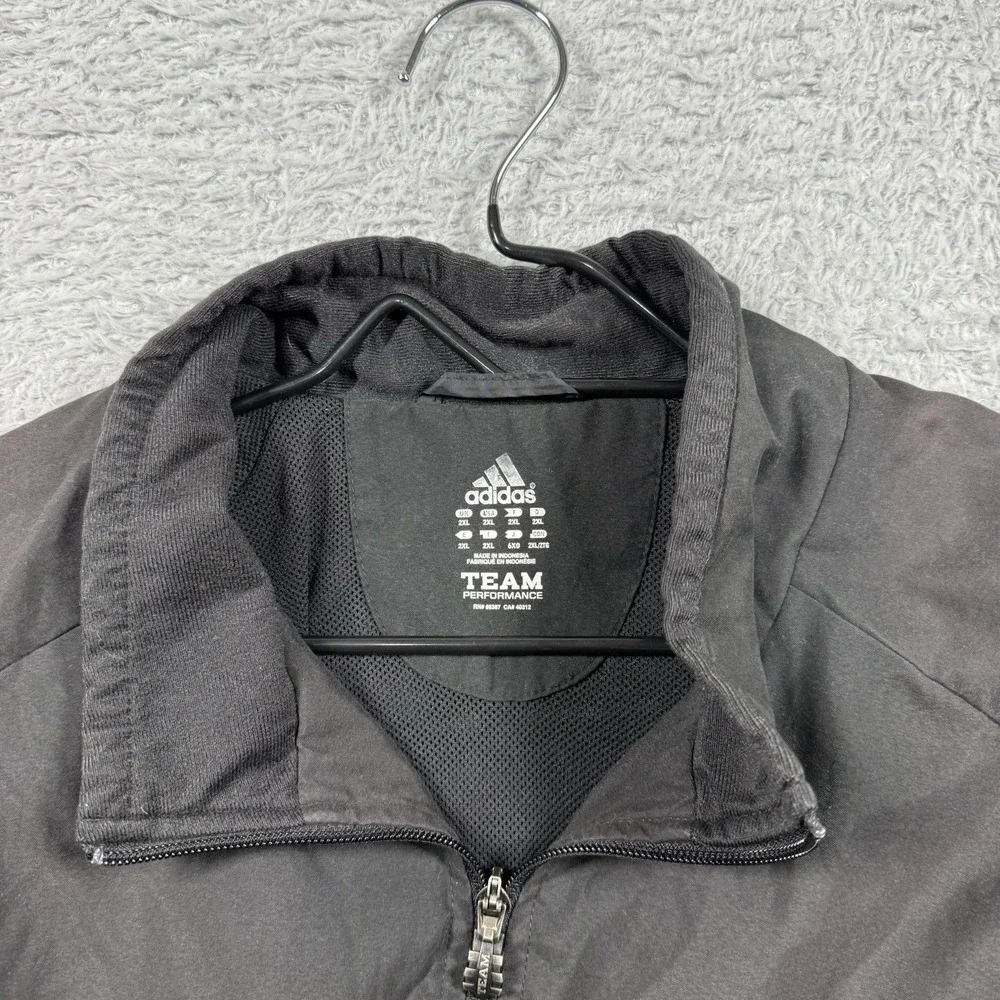 Adidas Logo Embroidered 1/4 Zip Pullover Team‎ Performance Jacket SZ 2XL